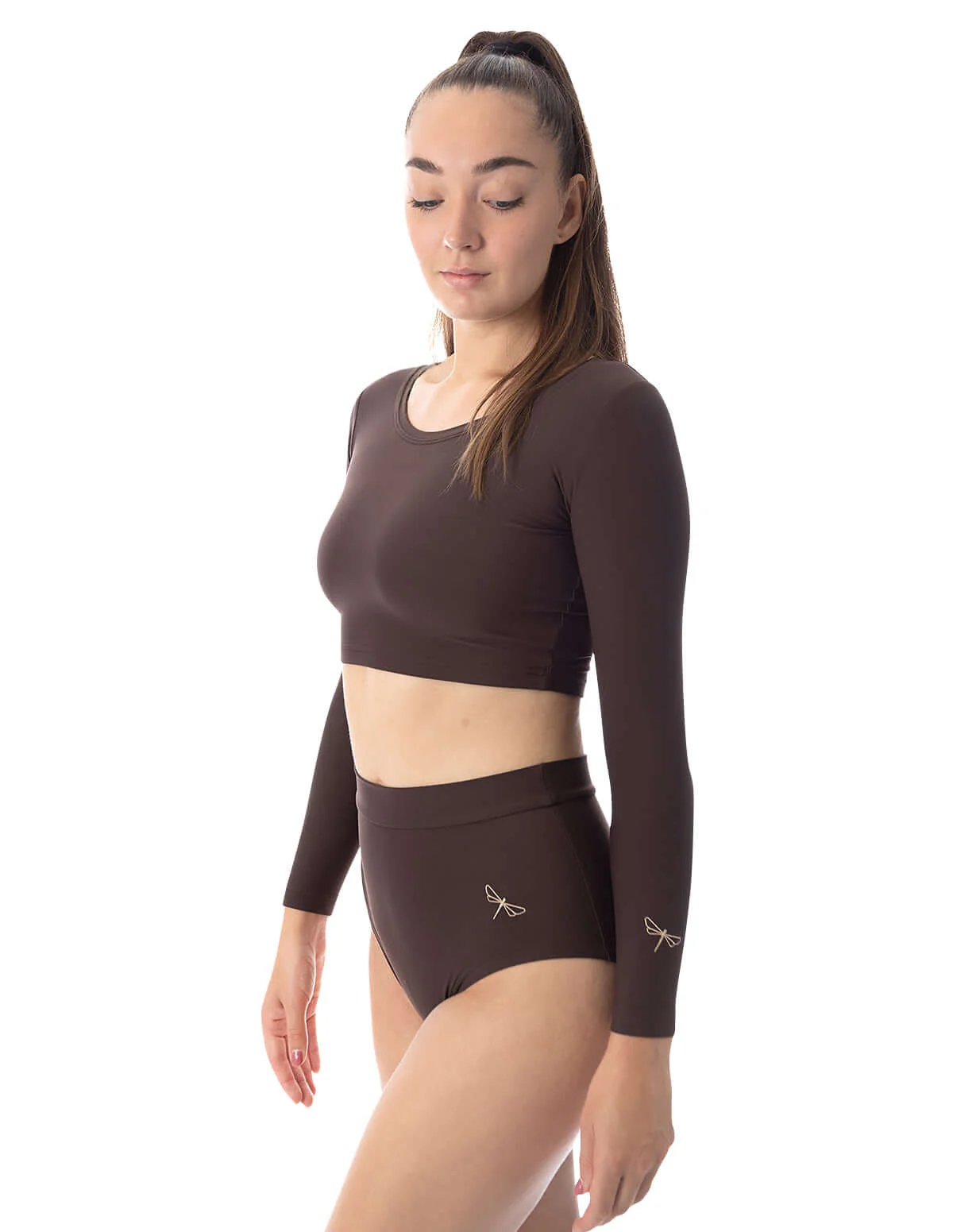 Long sleeve sports crop top - Pavi - Image 10