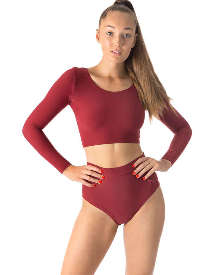 Long sleeve sports crop top - Pavi - Image 30