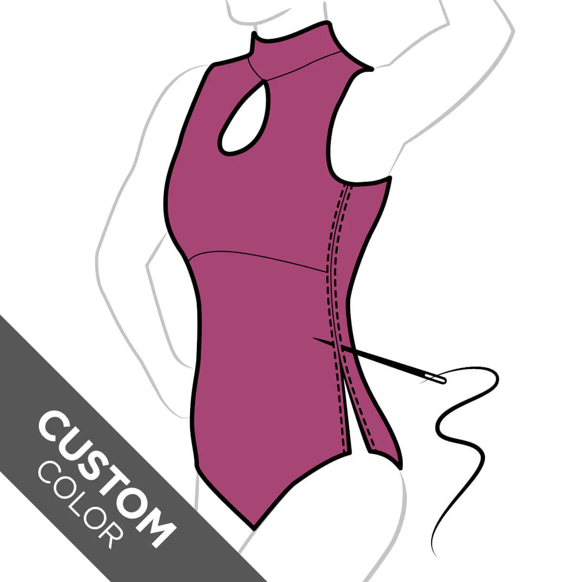 Custom leotard for gymnastics - Daria - Image 17
