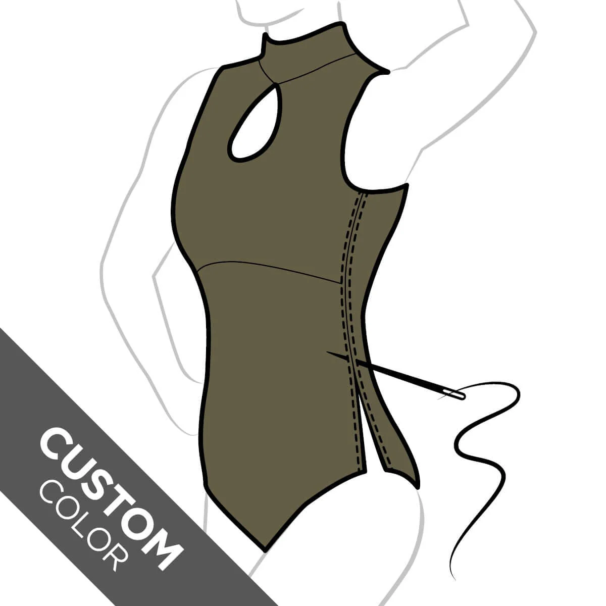 Custom leotard for gymnastics - Daria - Image 22