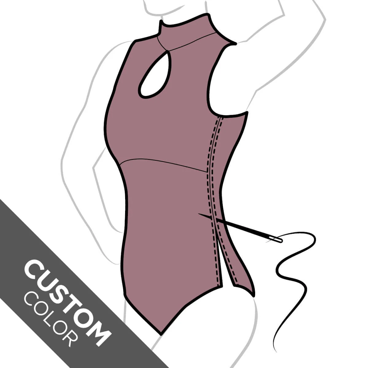 Custom leotard for gymnastics - Daria - Image 23