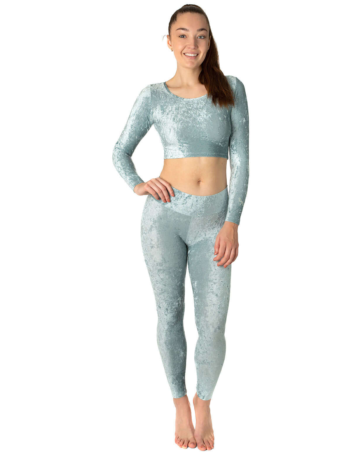 Velvet leggings, mid rise - Adriana - Image 14