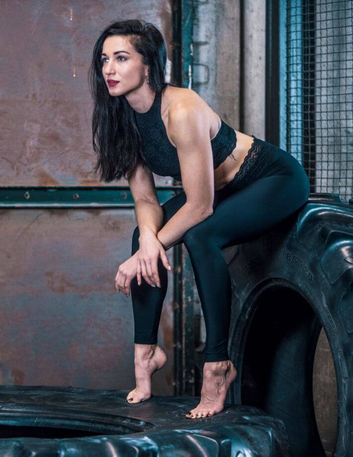 Sport leggings with lace Adriana - Image 11