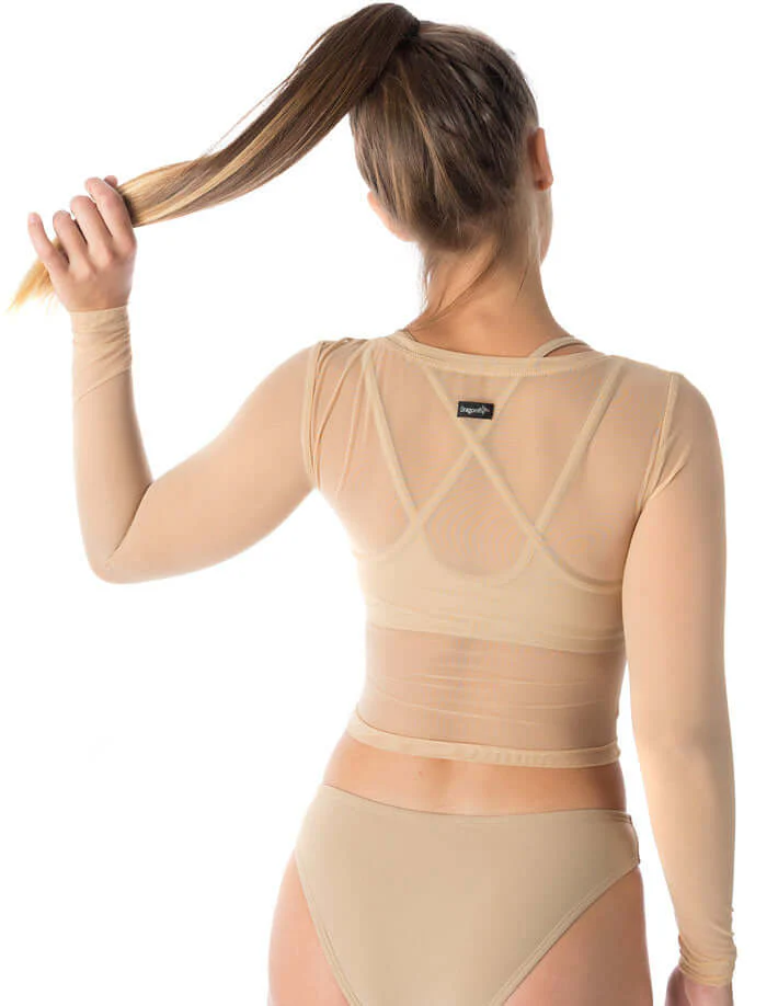 Mesh sports crop top, mesh exercise top - Image 12