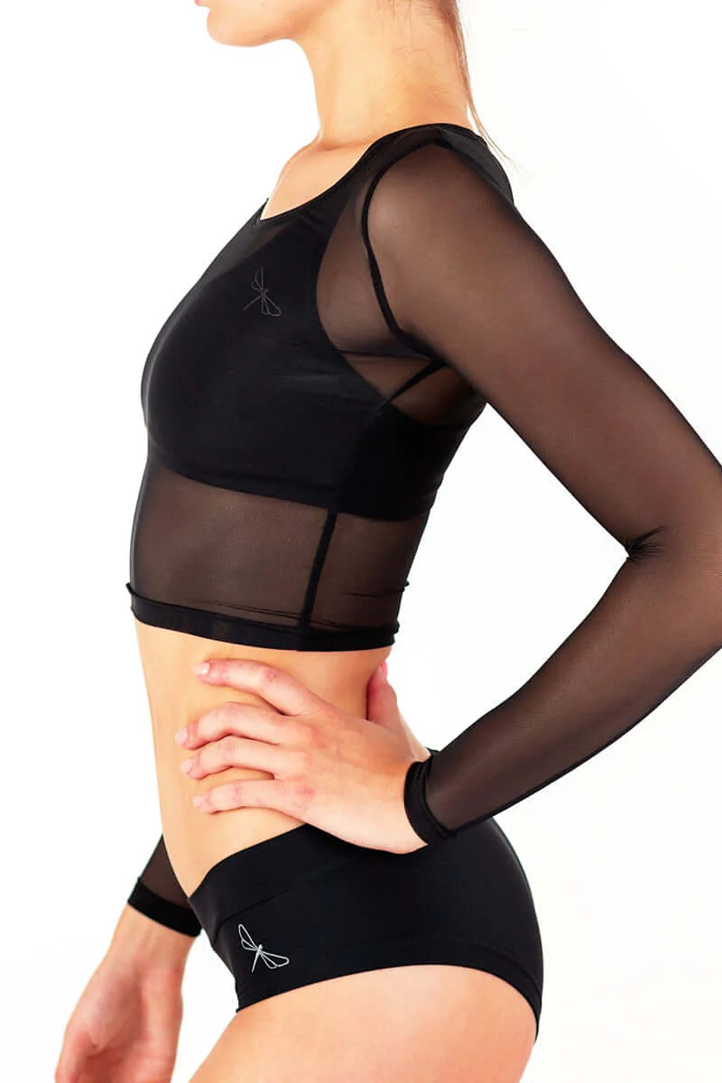 Mesh sports crop top, mesh exercise top - Image 18