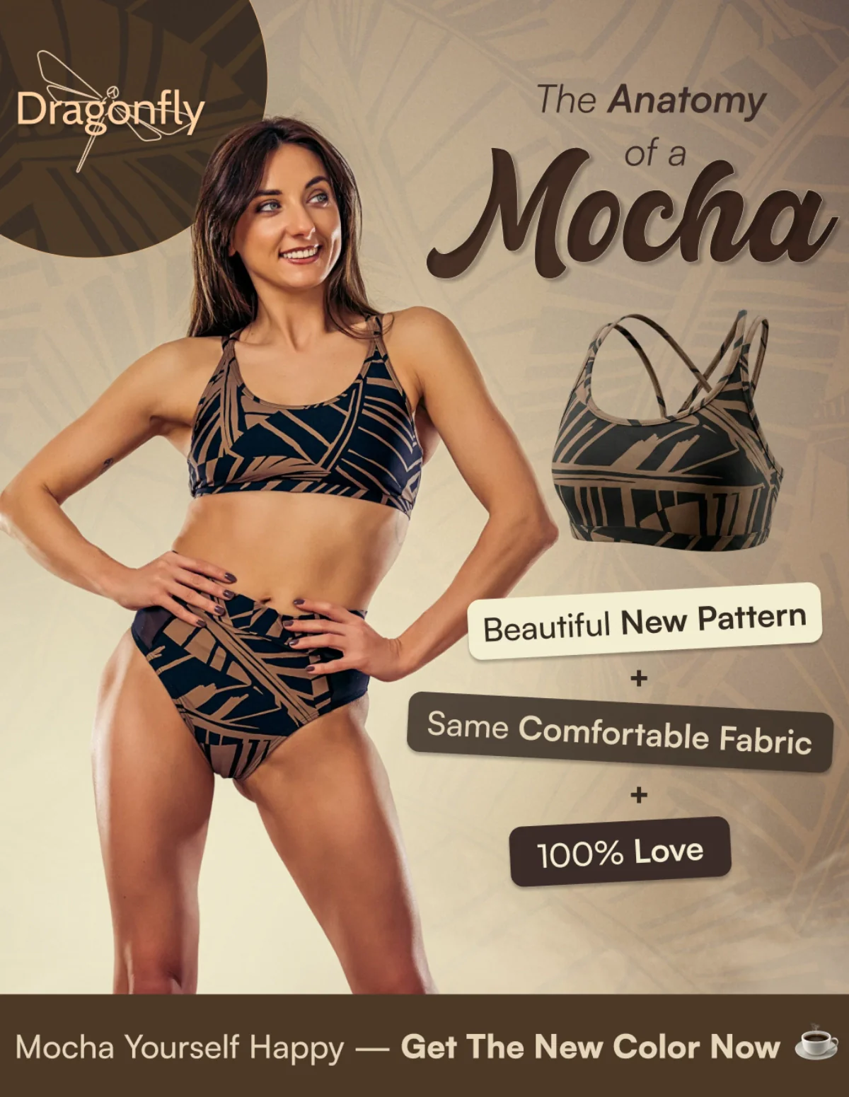 Nicole sports bra Mocha - Image 7