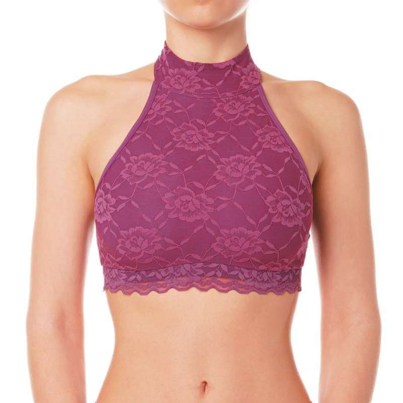 Halter neck sports bra with lace - Lisette - Image 13