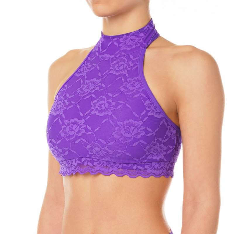 Halter neck sports bra with lace - Lisette - Image 15