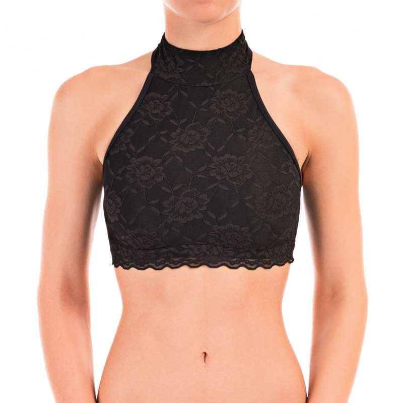 Halter neck sports bra with lace - Lisette - Image 7