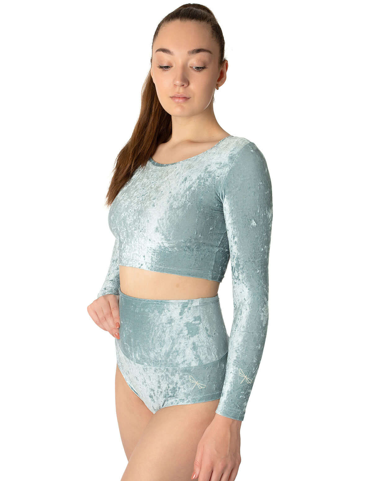 Velvet sport crop top - Pavi - Image 11