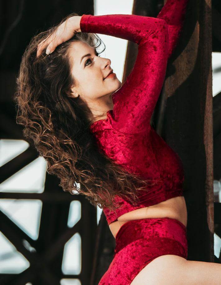 Velvet sport crop top - Pavi - Image 5