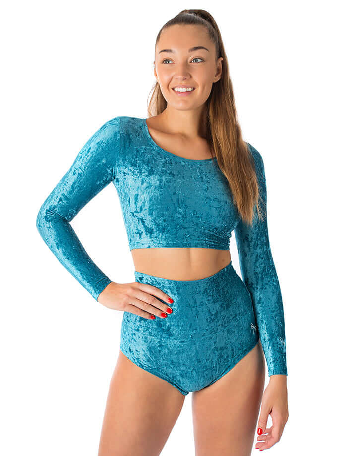 Velvet sport crop top - Pavi - Image 6