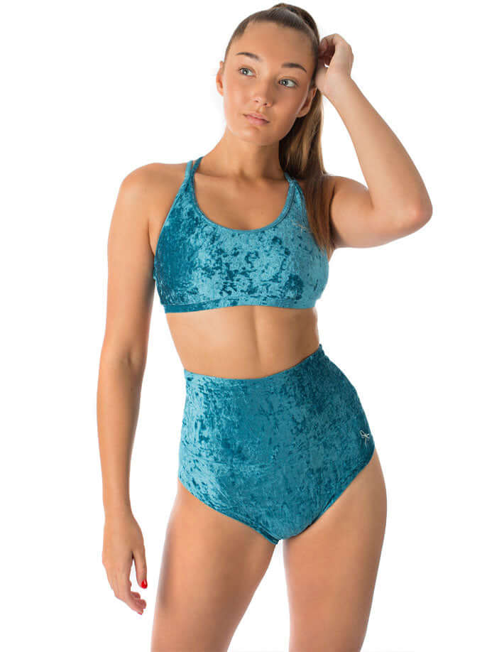 High waisted velvet pole shorts - Betty - Image 9