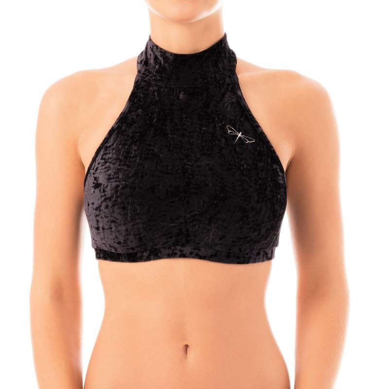 Velvet halter top sports bra - Lisette - Image 10