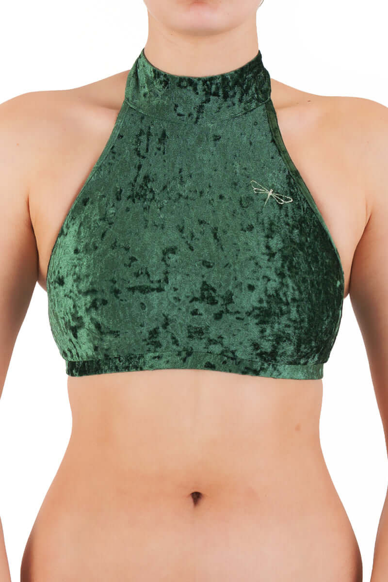 Velvet halter top sports bra - Lisette - Image 22