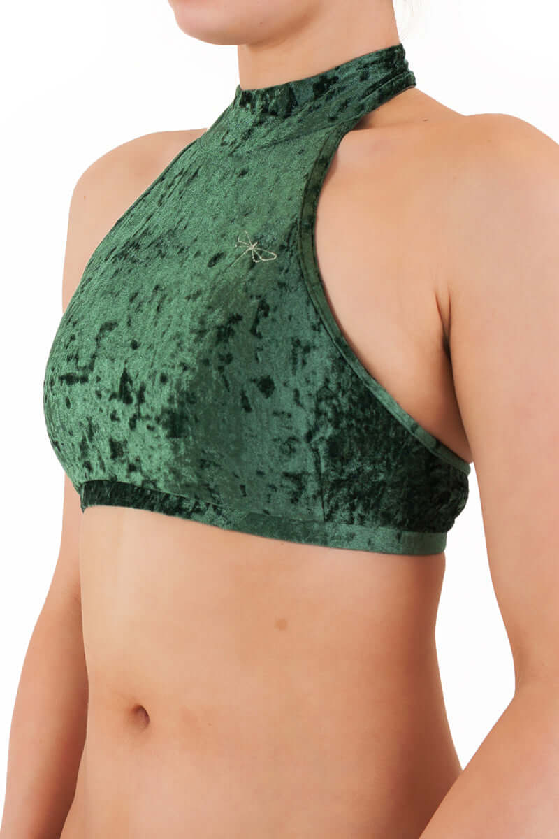 Velvet halter top sports bra - Lisette - Image 23
