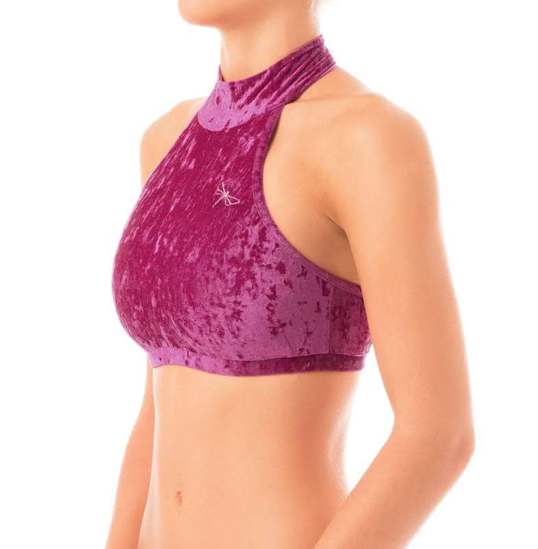 Velvet halter top sports bra - Lisette - Image 26