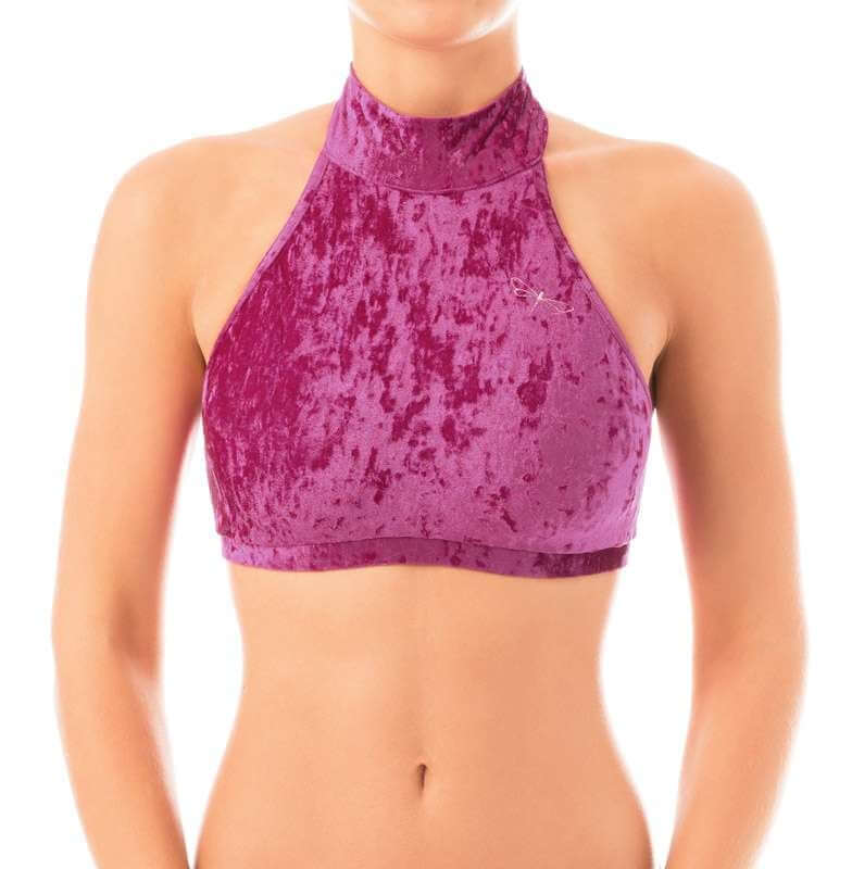 Velvet halter top sports bra - Lisette - Image 27