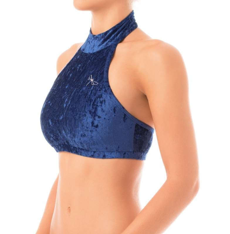 Velvet halter top sports bra - Lisette - Image 29