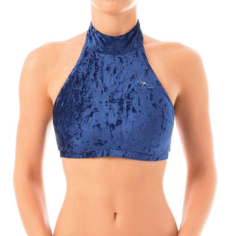 Velvet halter top sports bra - Lisette - Image 30