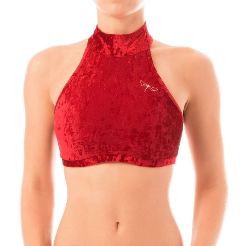 Velvet halter top sports bra - Lisette - Image 32
