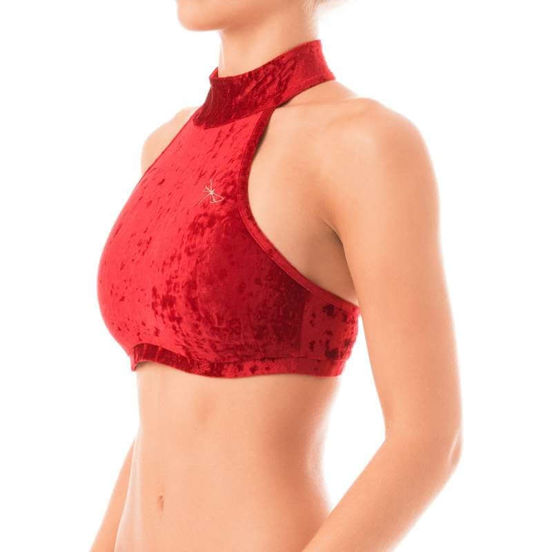 Velvet halter top sports bra - Lisette - Image 33