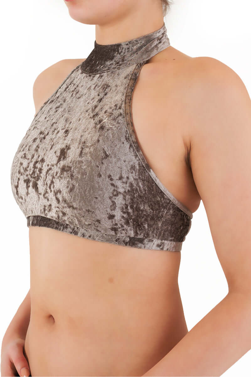 Velvet halter top sports bra - Lisette - Image 37