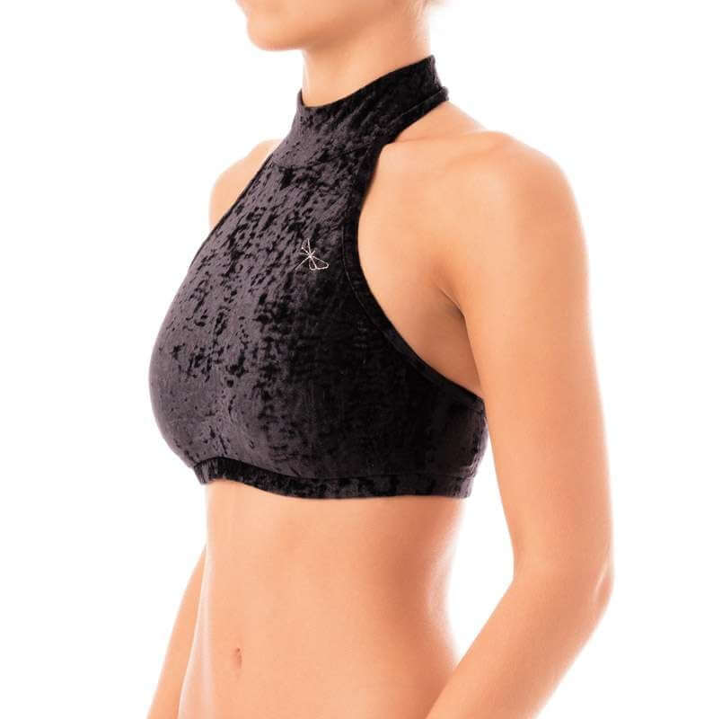 Velvet halter top sports bra - Lisette - Image 9